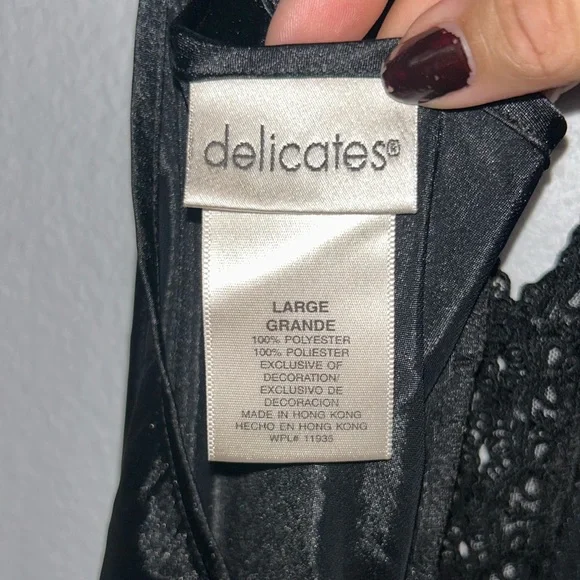 Delicates Black Lace Slip - Picture 9 of 9
